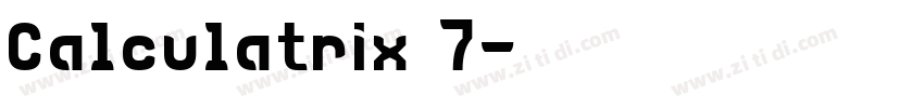 Calculatrix 7字体转换